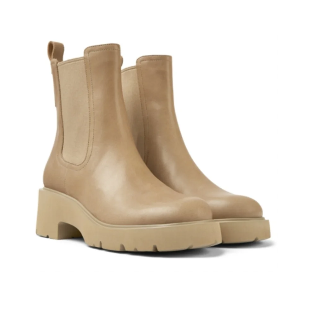 Camper Milah beige Chelsea leather boots size 38 - Picture 11 of 11